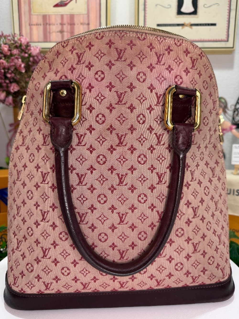 LOUIS VUITTON PINK DENIM ALMA TOTE! - Picture 14 of 17